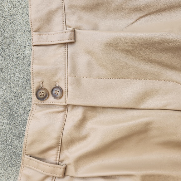 ZARA FAUX LEATHER PANTS - Picture 4 of 15